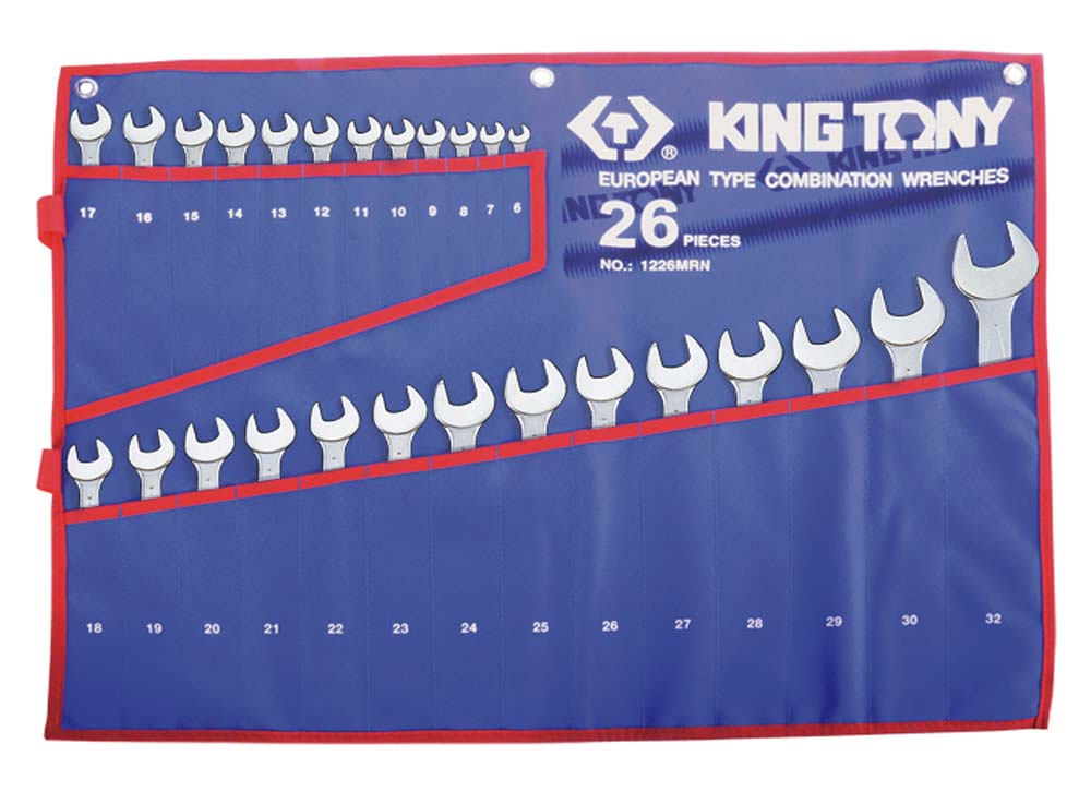 26PC R/OE WRENCH SET TET POUCH 6-32MM